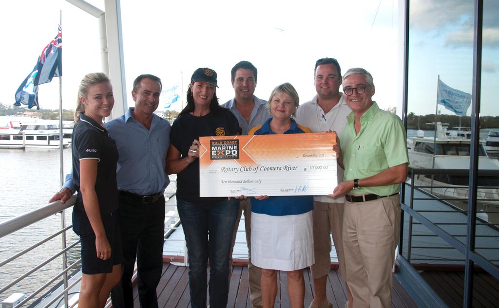 The Expo Committee presents the cheque to the Rotary Club of Coomera River © Gold Coast Marine Expo www.gcmarineexpo.com.au